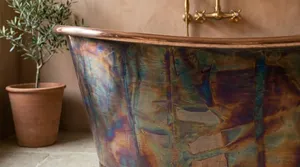 Baignoire autoportante en cuivre, faite à la main, écologique, moderne, pour bain profond, idéale pour la maison, la salle de bain, l'hôtel, le complexe hôtelier, le spa, la décoration intérieure - Product Image 6