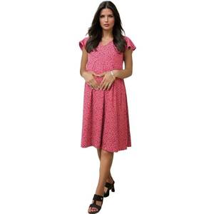 2025 coton biologique & Spandex tissu imprimé robe Style décontracté Midi longueur mancherons col en v taille personnalisée à vendre - Product Image 1