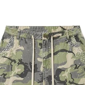 High Quality <b>Camouflage</b> Cargo <b>Shorts</b> Men 100% Cotton Canvas Breathable Loose Fit Custom Printed Outdoor High Street Quick Dry - Product Image 2