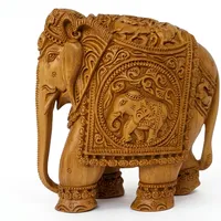 Sculptures d'éléphants en bois de santal, éléphant sculpté en bois de santal - Art populaire, respectueux de l'environnement, Japon