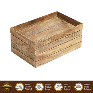 Plateau de service alimentaire en bois de manguier 100% naturel, design moderne, qualité supérieure, taille personnalisée, pour la maison et les restaurants - Product Image 6