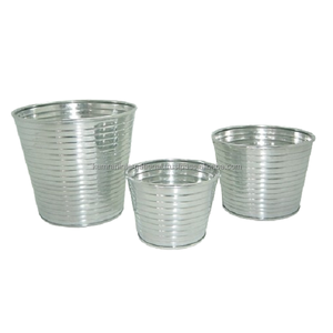 Macetas de flores de Metal, juego de diseño de forma redonda de 3 para restaurante, jardín y hogar, jardín, accesorios decorativos para macetas florales - Product Image 2