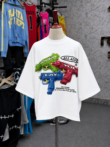 Camiseta Gráfica Extra Grande Personalizada para Hombre, 100% Algodón, Estilo Urbano, Camiseta Estampada, Fabricante OEM ODM - Product Image 3