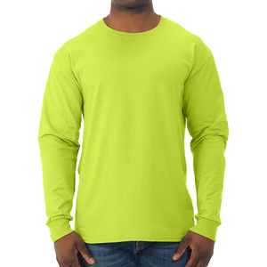 T-shirt à manches longues pour homme, personnalisable, de haute qualité, en gros, avec design personnalisé, options de tailles plus grandes, col rond, pour un usage décontracté - Product Image 4