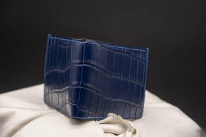 Portefeuille court de luxe pour homme en cuir véritable Luxali, format 8x11,5 cm, fermeture à rabat, porte-cartes - Product Image 5