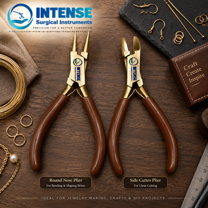 Juego de alicates profesionales de 2 piezas para hacer joyas, alicates de punta redonda, alicates de corte lateral, herramientas de precisión para manualidades, para joyería hecha a mano con alambre. - Product Image 2