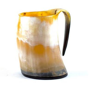 Mug en corne naturelle de haute qualité, poli à la main, sculpté à la main, style viking, couleur naturelle, FAIZA CRAFT, pour boire du vin ou de la bière, personnalisable - Product Image 4