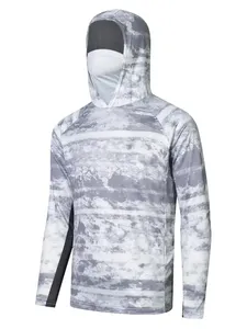 Camisa de Pesca con Capucha y Manga Larga para Hombre, Protección UPF 50, con Estampado por Sublimación, Protección Anti-UV, Transpirable, de Secado Rápido, para Actividades al Aire Libre - Product Image 4