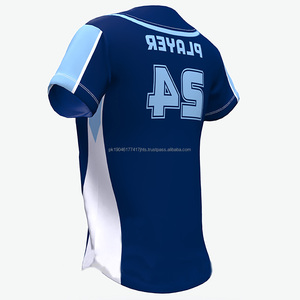 Meilleure qualité de vêtements de baseball et de softball au prix d'usine Vêtements de sport décontractés Nom de l'équipe Maillots de chemise respirants Maillots imprimés - Product Image 6