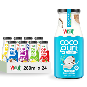 เครื่องดื่มรสโยเกิร์ตมะพร้าว ขวด PET 330 มล. ไม่เติมน้ำตาล ไม่มีเนื้อมะพร้าว ผู้จัดจำหน่าย VINUT ขายส่ง รับผลิตแบบ OEM ODM แบรนด์ส่วนตัว 12% บริกซ์ - Product Image 1