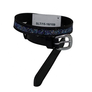 Elegante cinturón de equitación de cuero genuino con oro para hebilla de diseño elegante. - Product Image 3