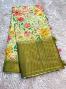 Sari en soie pour occasions spéciales, bordure jacquard, pallu assorti, chemisier assorti, style moderne, toutes saisons, séchage rapide, coupe classique, Saurya Life - Product Image 5