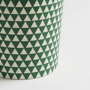 Mesa Auxiliar Redonda Industrial Verde con Incrustaciones de Hueso, Taburete de Tambor con Patrón Triangular Hecho a Mano para Uso en Entradas y Escuelas, Venta al por Mayor - Product Image 4