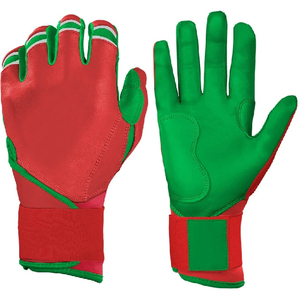 Guantes de Bateo de Béisbol Profesionales de Cuero Personalizados, Ambidiestros, con Cierre de Gancho y Bucle, Transpirables, Ecológicos, Ligeros y Suaves - Product Image 1