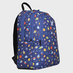 Mochila Escolar Arctic Fox Bitsy para Niños, Resistente al Agua, de Poliéster, con Correas Retráctiles Desmontables, Diseño de Dibujos Animados, Azul - Product Image 2