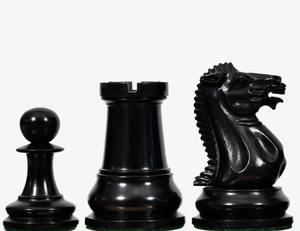 Pièces d'échecs Staunton originales de luxe 1849 en ébène massif et bois de buxus naturel, roi de 3,75 pouces, au meilleur prix - Product Image 5