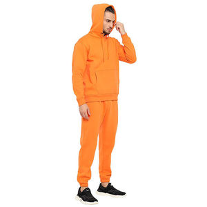 <b>Men's</b> Winter Streetwear Tracksuit Set 100% Cotton Anti-Pilling Hooded <b>Pullover</b> Fleece Lining Regular Fit Full-Length Sportswear - Product Image 6