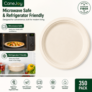 Best Quality 12 Inch Bagasse Disposable Plate | Eco-Friendly Biodegradable Sugarcane <b>Pulp</b> Dinner Plate | Lightweight Heavy Duty - Product Image 5