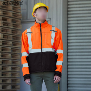 Durable Lightweight With Own Logo Print New Trendy Heavy Duty Custom Logo High Visibility Reflective Orange Safety <b>Jackets</b> - Product Image 3
