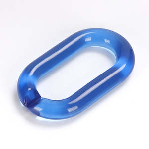 Collier artisanal de style moderne, mélange de couleurs, punk, creux, gros maillons épais, longue chaîne, art mural - Product Image 4