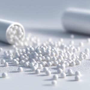 Compuesto de espuma de perlas PLA+PBAT biodegradable y ecológico de grado alimenticio para cadena de frío, ideal para la fabricación de cajas de aislamiento. - Product Image 1