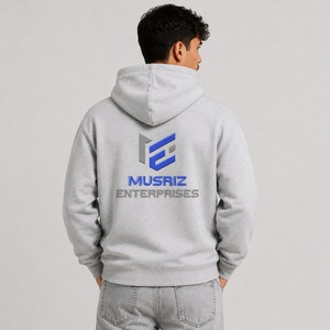 New Fashion <b>Men</b> Autumn Winter <b>Hoodies</b> Street Long Sleeve Regular Fit Solid Color Casual Fleece Tops <b>White</b> Thermal 100% Cotton - Product Image 4