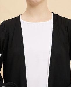 Nouvelle collection 2026 : Magnifique Abaya noire traditionnelle islamique pour femmes – Vêtements musulmans d'Arabie Saoudite et du Golfe - Product Image 2