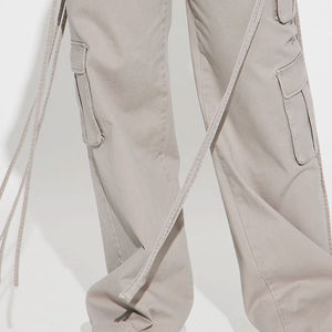 Pantalones Cargo Vaqueros Personalizables al por Mayor para Hombre, de Pierna Ancha con Bolsillos de Malla, de Algodón Lavado, Proveedor a Granel de Alta Calidad - Product Image 4