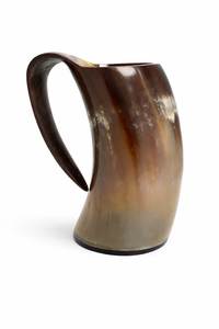 Handmade Polished Organic Material Horn Mug Modern Rustic Real Touch Beer <b>Whiskey</b> Coffee Mug by NEHA ENTERPRISES - Product Image 1