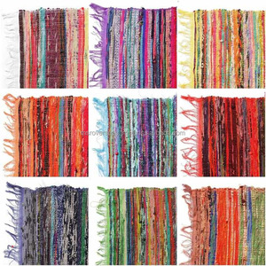 Tapis indien fait à la main en coton Chindi nouveauté décor de sol tapis salle de bain coureur décor à la maison jeter chiffon - Product Image 3