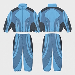 Conjunto Deportivo Cortavientos para Hombre, Chaqueta de Entrenamiento con Cremallera Completa y Pantalones a Juego, Ropa Deportiva para Correr, Fitness y Actividades al Aire Libre, Suministro Personalizado al por Mayor - Product Image 4