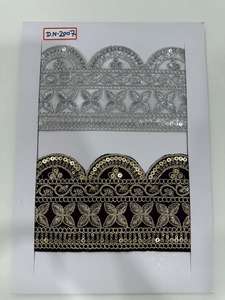 Encaje de algodón bordado de calidad premium hecho con hilos de algodón suaves y duraderos. - Product Image 3