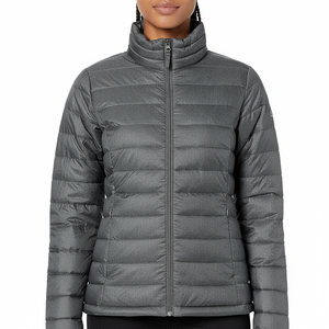 Veste d'hiver pour femmes, style bomber en nylon chaud avec rembourrage et tissu tissé décoratif, doudounes d'extérieur pour grandes tailles - Product Image 4