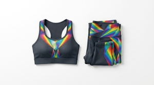 Vêtements de sport actifs pour femmes, ensembles de yoga respirants, taille élastique légère, 2 pièces en polyester et élasthanne, col rond - Product Image 4