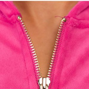 Women's Hot Pink <b>Crop</b> Full <b>Zip</b> Hoodie Long Sleeve Soft Casual Workout Gym Activewear Comfortable Relaxed Fit Outerwear - Product Image 4