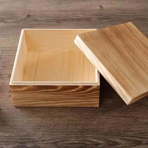 WoodVault Premium Handcrafted Wooden Storage Box <b>Rectangle</b> Shape Lid Minimalist Design 1 Layer Food Container 1-3L Capacity - Product Image 1