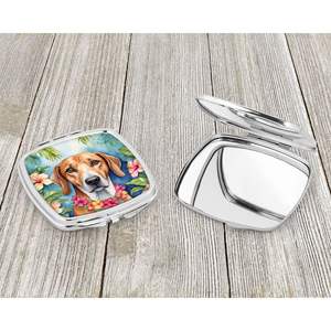 American Foxhound Luau Miroir de maquillage de voyage compact, portable et pliable, pour femmes et filles. - Product Image 3