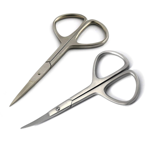Custom Logo Stainless Steel Curved Tip <b>Cuticle</b> <b>Scissors</b> Professional Manicure Nail Grooming Tool - Product Image 1