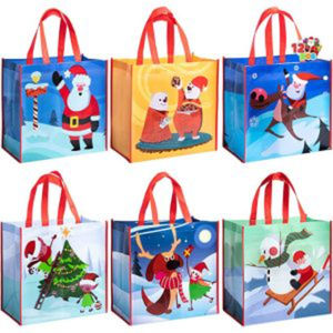Bolsa de asas de Navidad personalizada de alta calidad Artículo de seda personalizado Estilo Patrón Carta Promoción China - Product Image 3