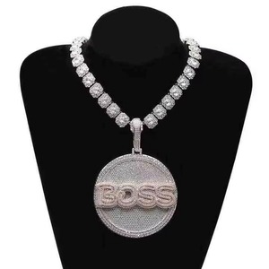 Hip Hop 925 <b>Silver</b> VVS Moissanite <b>Pendant</b> Iced Out Theme Charms For Men's Everyday Wear <b>Pendant</b> Custom <b>Initial</b> Letter <b>Pendant</b> - Product Image 2