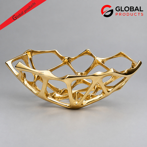 Bol à fleurs en métal massif de qualité supérieure, bronze antique avec support en bois de cerf et base en forme de cerf, rond, pour la décoration des hôtels et des bars, bol à noix - Product Image 3