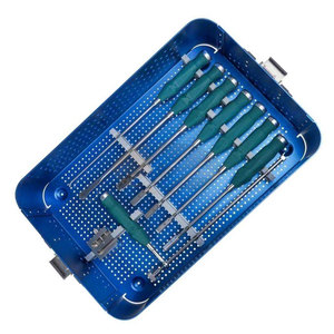 Kit d'instruments chirurgicaux pour la colonne vertébrale en acier inoxydable, cage cervicale manuelle PEEK, outils chirurgicaux orthopédiques professionnels pour implants - Product Image 3