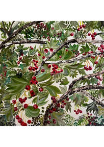 Elegante Tazón de Madera de Mango Ecológico con Bayas Rojas de Invierno, 15 cm, Diseño Clásico, Adorno Decorativo para Mesa de Cocina, Bodas y Hogar - Product Image 6