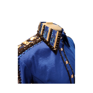 Tela de tafetán elástica hecha a mano Cowgirl Western Show Shirt - Product Image 5