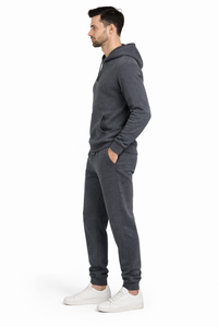 Conjunto Deportivo para Hombre, Sudadera con Capucha y Pantalones Jogger en Gris Carbón Premium, con Diseño Minimalista para Comodidad Diaria - Product Image 2