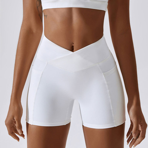 Shorts Deportivos de Cintura Alta para Mujer, Transpirables, de Tela Flexible, Tacto Suave, Ajuste Ceñido, Estilo Deportivo - Product Image 6