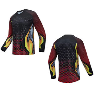 Jersey de Transferencia de Calor MX, Tela de Malla de Poliéster, Resistente al Viento, Anti-UV, Secado Rápido, Color Inalterable, Ropa para Motociclismo y Automovilismo - Product Image 3