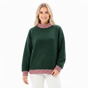 Professional Modern Daily Women Oversized Mockneck <b>Long</b> <b>Sweatshirt</b> Cozy Fabric Wear OEM Service Pullover Oversized Mockneck - Product Image 4