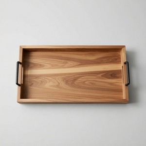 Plateau en bois moderne Rehman Craft, noir mat, avec poignée, grain naturel, plateau de service pour petit-déjeuner, café, ottoman, qualité alimentaire, durable - Product Image 4