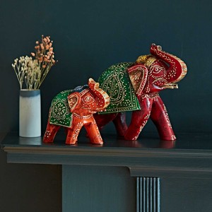 Figura de Elefante Tallada a Mano en Madera de Mango, Estilo Antiguo, Venta al Por Mayor - Product Image 2